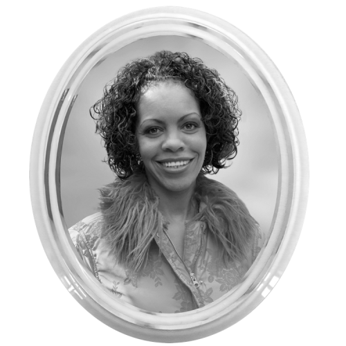 Porcelain Portrait, Bohemian, w/ BW Image <h3 class="product_title entry-title">3½” x 4½” (8 x 10 cm)</h3>