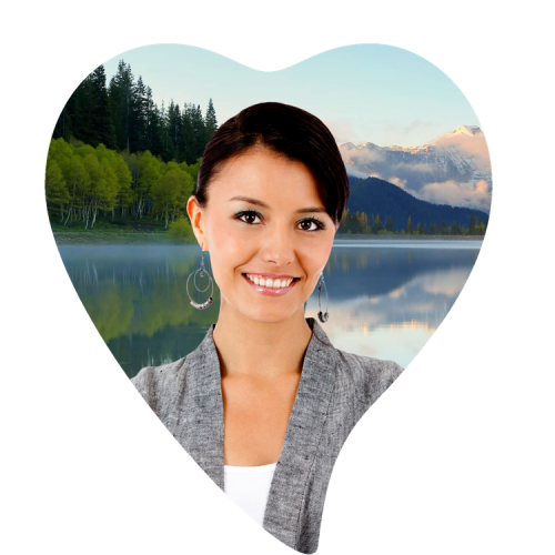 Porcelain Portrait, Tear Drop Heart (Right), w/ Color Image <h3 class="product_title entry-title">2⅜” x 2 ¾” (6 x 7 cm)</h3>